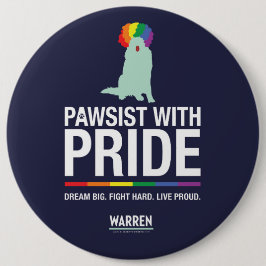 Warren 2020 - Bailey - Pawsist met Pride Ronde Button 6,0 Cm