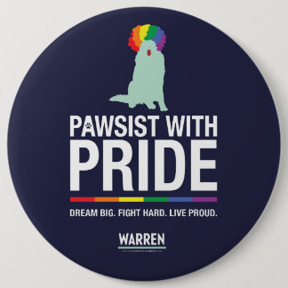Warren 2020 - Bailey - Pawsist met Pride Ronde Button 6,0 Cm