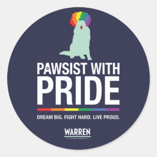 Warren 2020 - Bailey - Pawsist met trots Ronde Sticker
