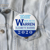 Warren 2020 Resist Blijft winnen met Warren Ronde Button 4,0 Cm (In situ)