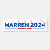 Warren 2024 bumpersticker (Voorkant)