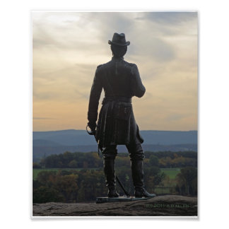 Warren bij Gettysburg bij zonsondergang Foto Afdruk