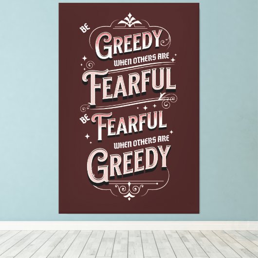 Warren Buffet Quote Canvas Afdruk (Insitu (Houten vloer))