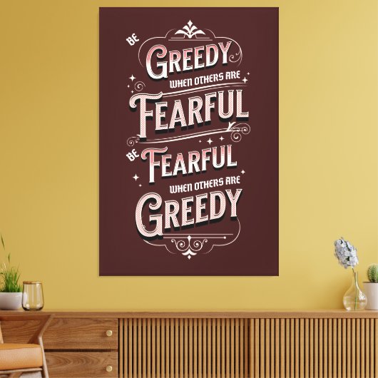 Warren Buffet Quote Canvas Afdruk (Insitu (Woonkamer))