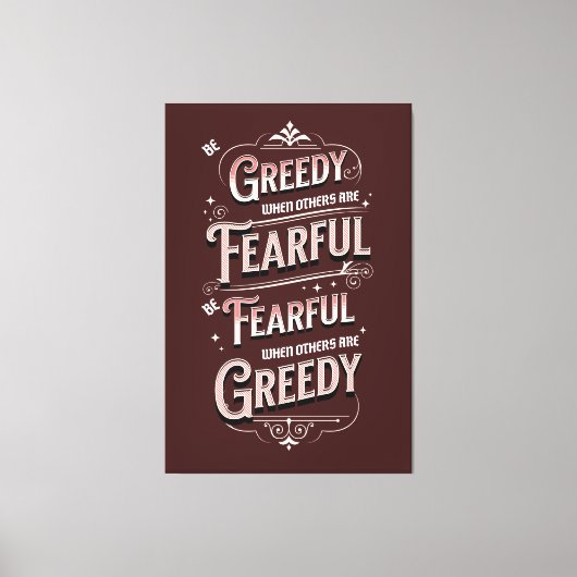 Warren Buffet Quote Canvas Afdruk (Voorkant)