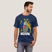 Warren Coat of Arms Family Crest T-shirt (Voorkant volledig)