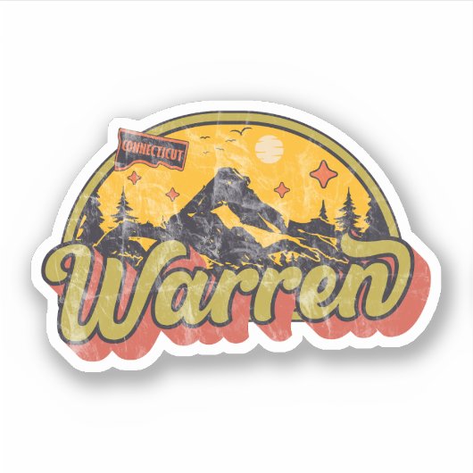 Warren, Connecticut Sticker (Voorkant)