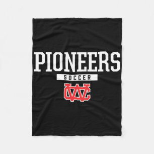 Warren County Pioneers Logo Voetbal Hs Fleece Deken