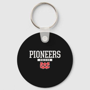 Warren County Pioneers Logo Voetbal Hs Sleutelhanger
