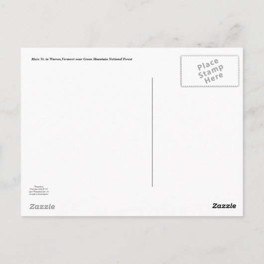 Warren Covered Bridge - Briefkaart (Achterkant)