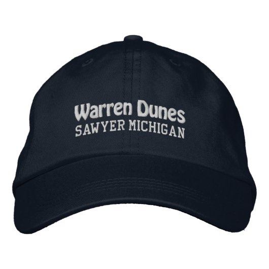 Warren Dunes geborduurd honkbalhoed Geborduurde Pet (Voorkant)