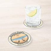 Warren Dunes State Park Michigan Vintage Zandsteen Onderzetter (Zijkant)