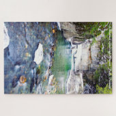 Warren Falls Vermont. Kerstgroeten Legpuzzel (Horizontaal)