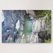 Warren Falls Vermont.Kerstmis  Legpuzzel (Horizontaal)