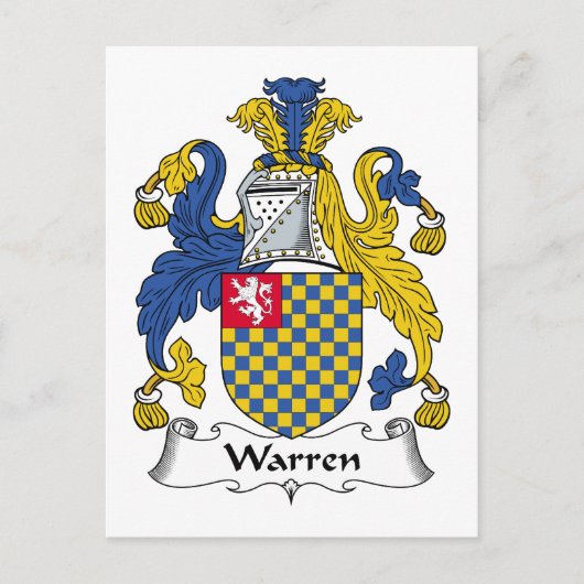 Warren Family Crest Briefkaart (Voorkant)