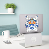 Warren Family Crest Sticker (Laptop op bureau)