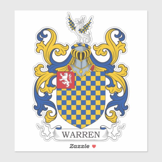 Warren Family Crest Sticker (Vel)