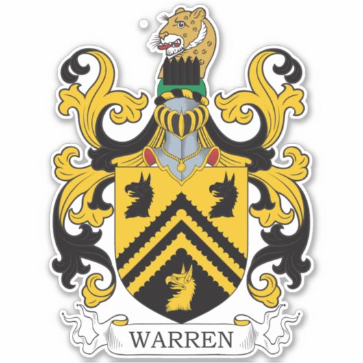 Warren Family Crest Sticker (Voorkant)