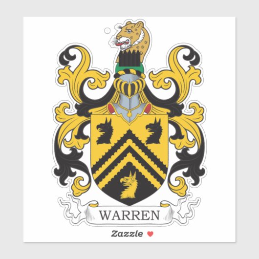 Warren Family Crest Sticker (Vel)
