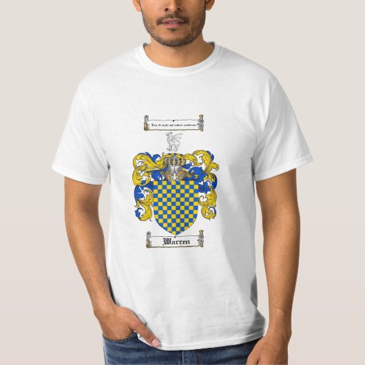 Warren Family Crest - Warren Coat of Arms T-shirt (Voorkant)