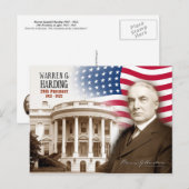 Warren G. Harding - 29e President van de VS Briefkaart (Voorkant / Achterkant)