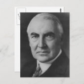 Warren G. Harding 29th President Briefkaart (Voorkant / Achterkant)