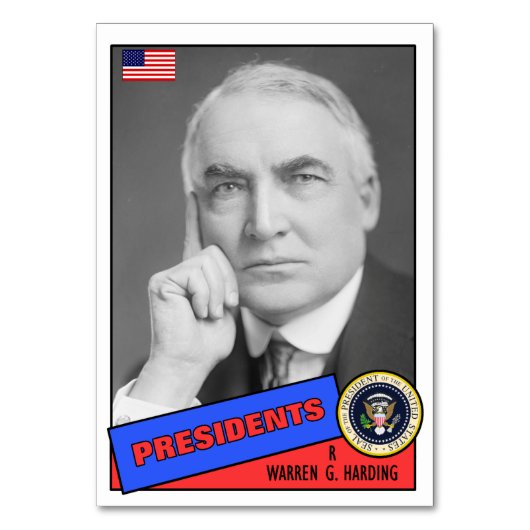 Warren G. Harding-honkaarten Kaart (Voorkant)