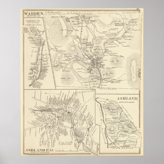 Warren, Grafton Co Poster (Voorkant)