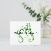 Warren is dood H. P. Lovecraft Briefkaart (Staand voorkant)