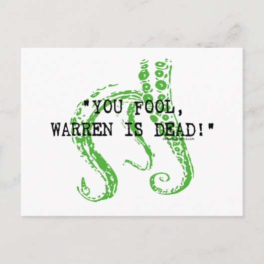 Warren is dood H. P. Lovecraft Briefkaart (Voorkant)