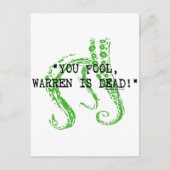Warren is dood H. P. Lovecraft Briefkaart (Voorkant)