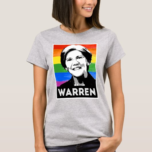 Warren LGBT-vlag T-shirt (Voorkant)