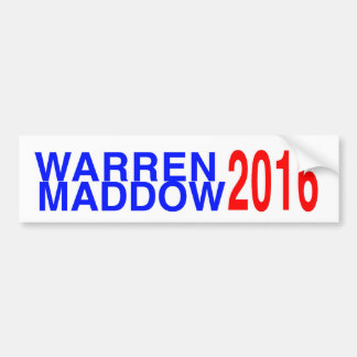Warren/Maddow 2016 Bumpersticker