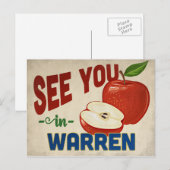 Warren Michigan Apple - Vintage Travel Briefkaart (Voorkant / Achterkant)