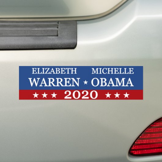 Warren Obama 2020 Bumpersticker (Op auto)