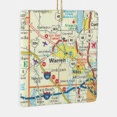 Warren Ohio Map Keramisch Ornament (Rechts)