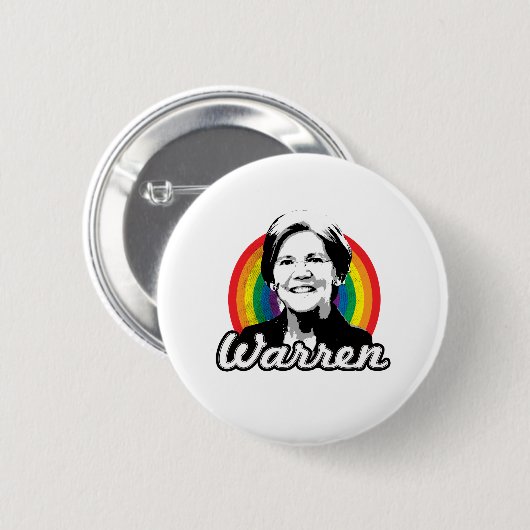Warren Regenboog Pride Ronde Button 5,7 Cm (Voorkant /achterkant)
