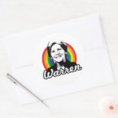 Warren Regenboog Pride Ronde Sticker (Envelop)