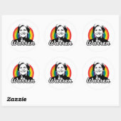 Warren Regenboog Pride Ronde Sticker (Vel)