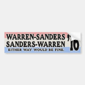 Warren - Sanders, Sanders Warren Bumpersticker (Voorkant)