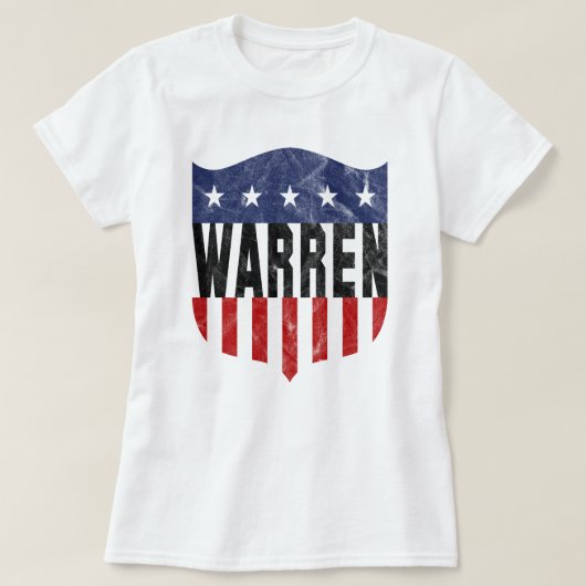 WARREN sterren en strepen T-shirt (Design voorkant)
