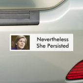 Warren Toch Toch Heeft Ze Volhard Bumpersticker (Op auto)