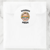 Warren Trots Ronde Sticker (Tas)