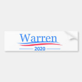Warren voor President 2020, klassiek Bernie White Bumpersticker (Voorkant)
