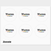 Warren voor President Ronde Sticker (Vel)