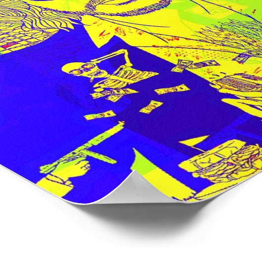 Warren Zevon Pop Art Poster (Hoek)