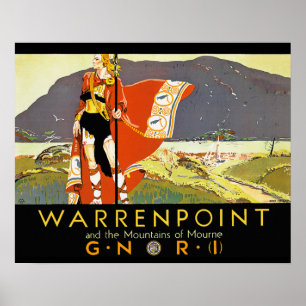 Warrenpint en de bergen van Mourne Poster