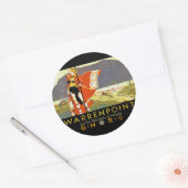 Warrenpint en de bergen van Mourne Ronde Sticker (Envelop)