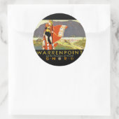 Warrenpint en de bergen van Mourne Ronde Sticker (Tas)