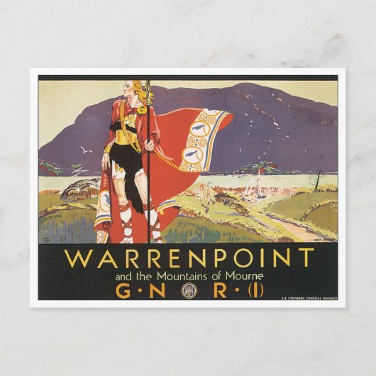 Warrenpoint en de bergen van Mourne Briefkaart (Voorkant)